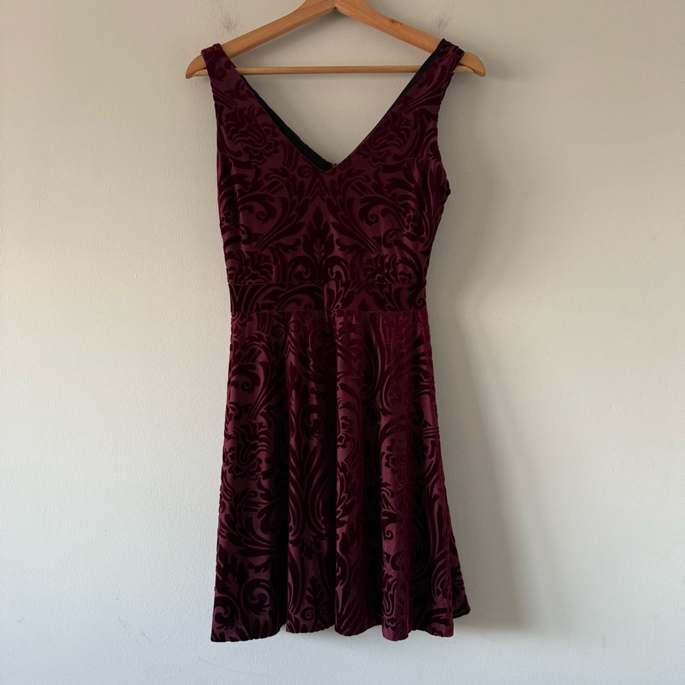 Design Lab Romantic Purple Velvet Sleeveless Dress Sz M Whimsigoth Witch Goth